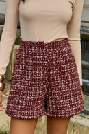 Carolina de tweed curto