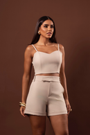 Conjunto Cropped Alça Short Mom Virginia Cookie