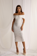 Vestido Midi Alça Cruzada Verônica Branco