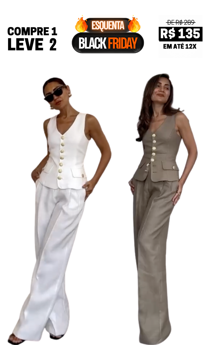 Kit 2 Conjuntos Valentina Prado — Promoção Exclusiva do Esquenta Black Friday