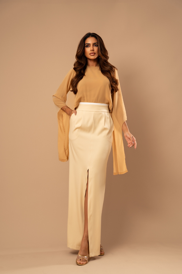 Conjunto Fenda Florença Bege